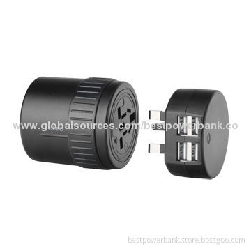 High-quality 4 USB Ports Changeable Plugs Wall Charger, 365 Days Warranty